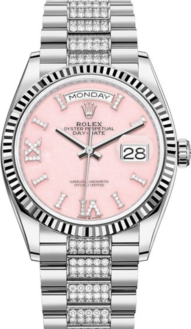Rolex 128239-0030 Day-Date 36 mm White Gold