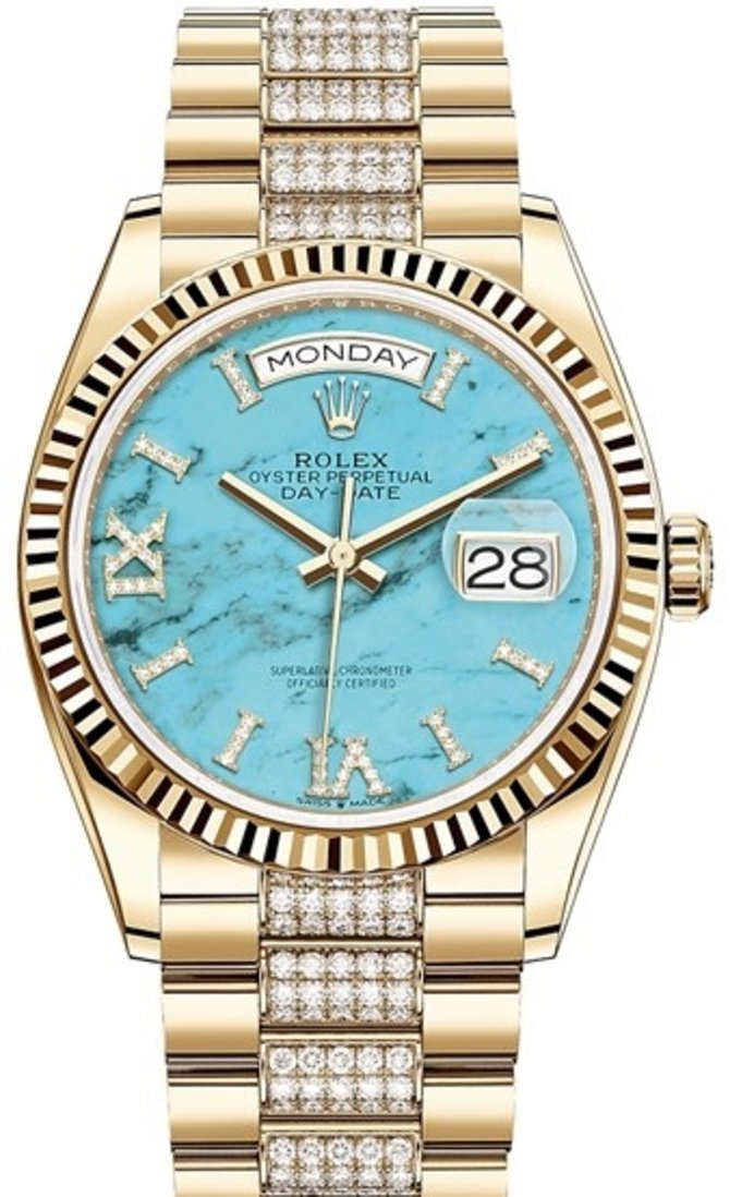 Rolex 128238-0072 Day-Date 36 mm Yellow Gold 