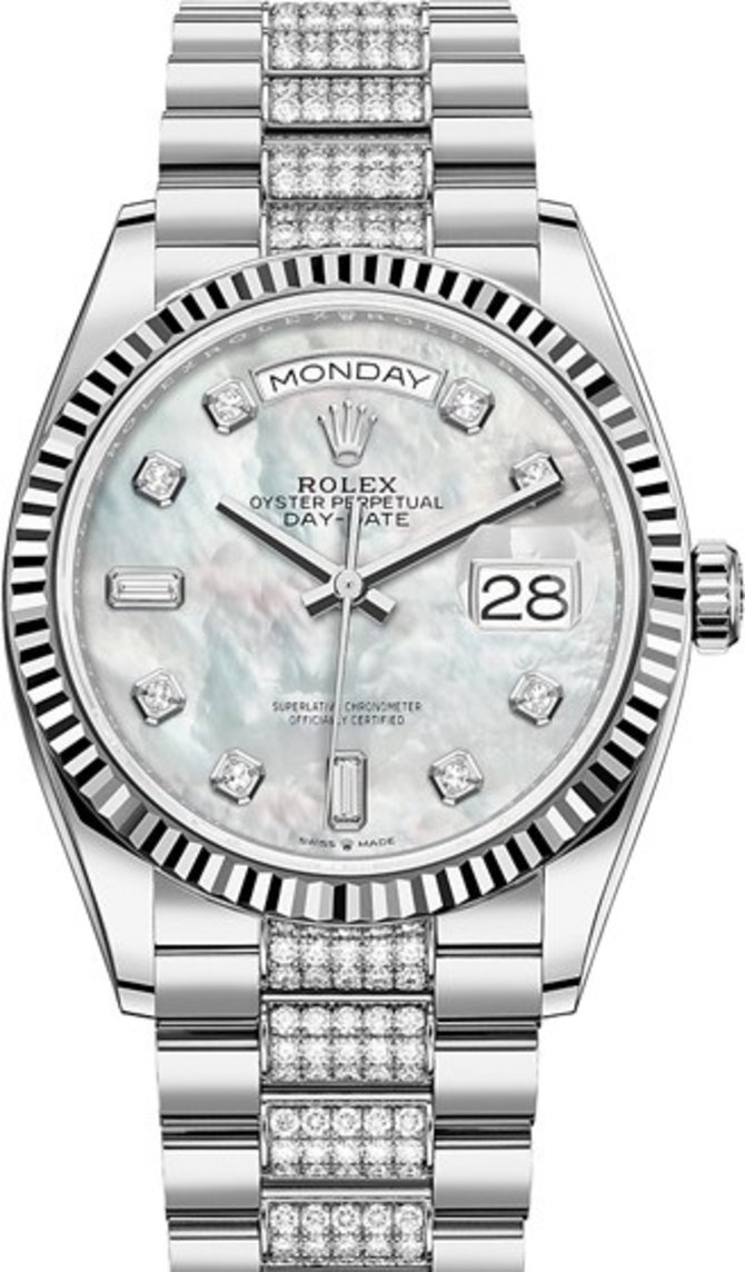 Rolex 128239-0026 Day-Date 36 mm White Gold
