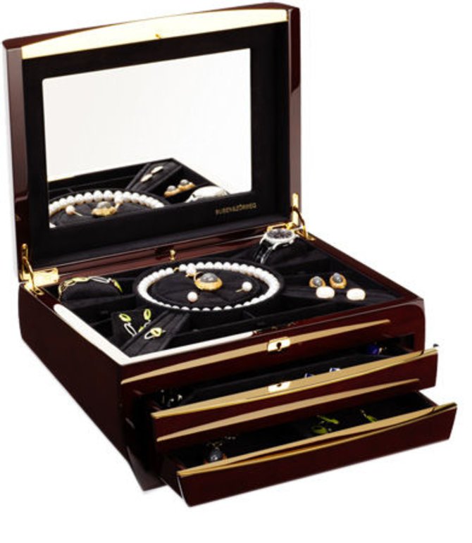 Buben & Zorweg Cosmopolitan Birch Burlwood Time Mover Cases for Jewellery