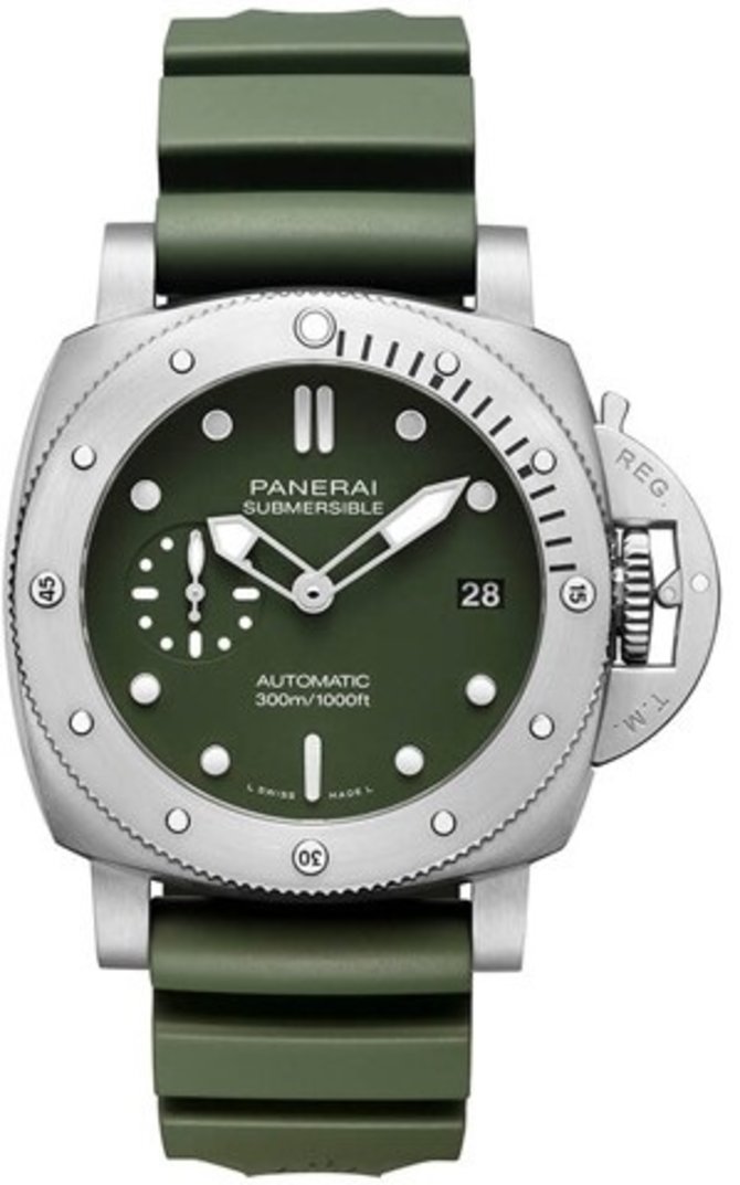 Officine Panerai PAM 01055 Submersible Submersible Verde Militare 42 mm