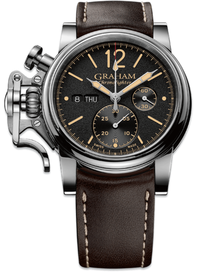 Graham 2CVAS.B01A Chronofighter Vintage Steel Grained dial
