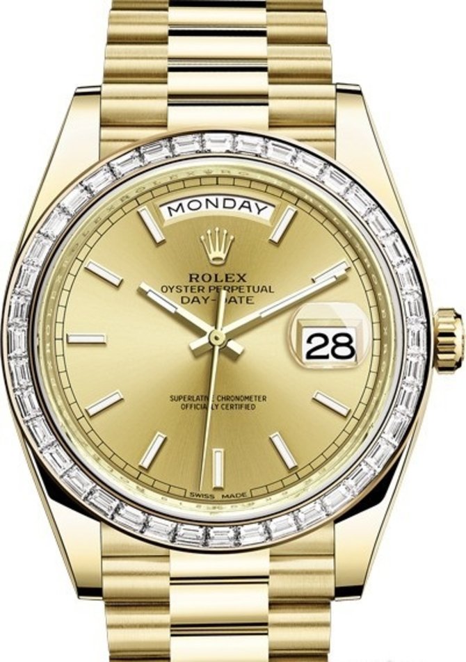Rolex 228398TBR-0007 Day-Date 40 mm Yellow Gold