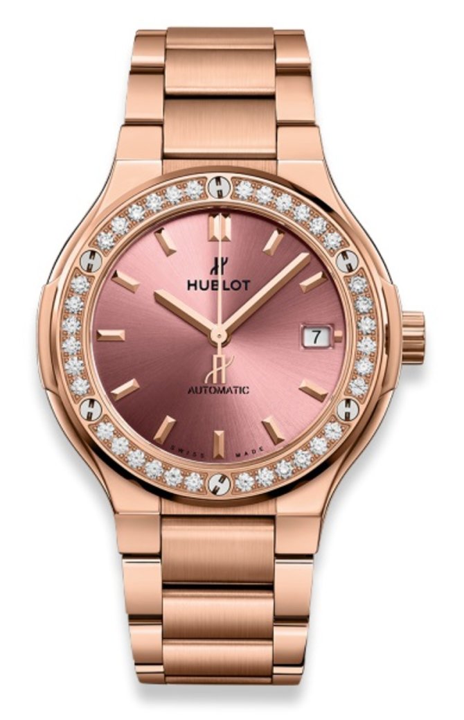 Hublot 585.OX.891P.OX.1204 Classic Fusion 33 mm King Gold Pink Bracelet