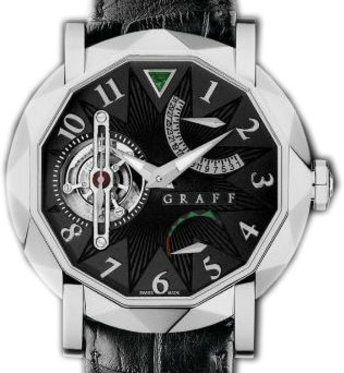 Graff White Gold With Black Dial GraffStar Technical Tourbillon 45 mm