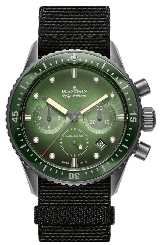 Blancpain 5200 0153 NABA Fifty Fathoms Bathyscaphe Chronograph Flyback In Green