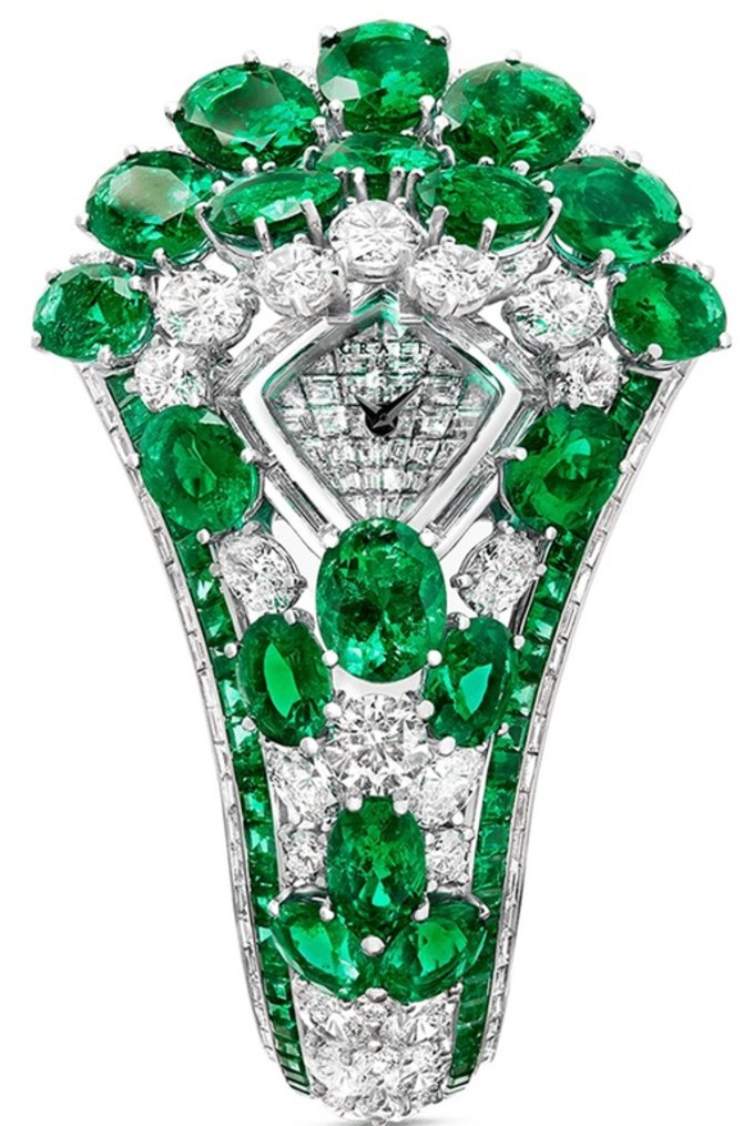 Graff GW9740 Jewellery Watches Oval Emerald and Diamond Secret