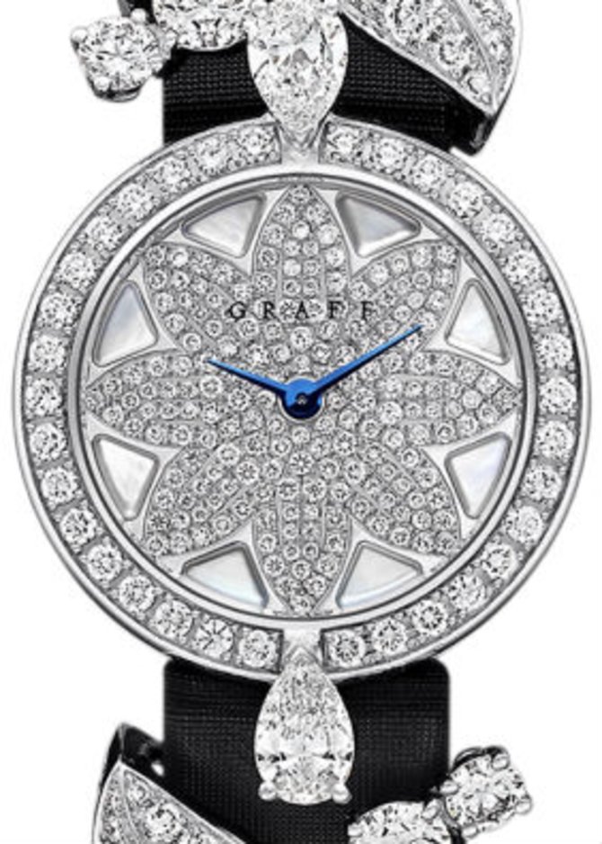 Graff Diamond With White Mother of Pearl Dial Jewellery Watches Leaf