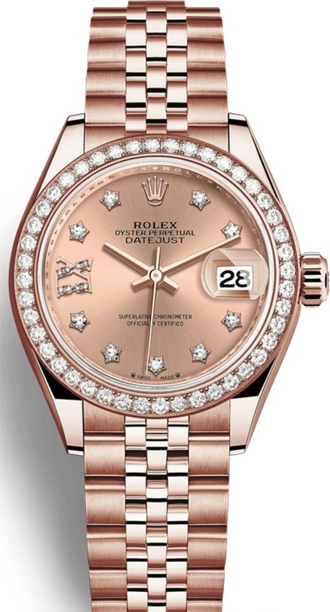 Rolex 279135rbr-0030 Datejust Ladies Everose Gold