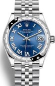 Rolex Datejust Ladies 278344rbr-0036 31 mm Steel and White Gold