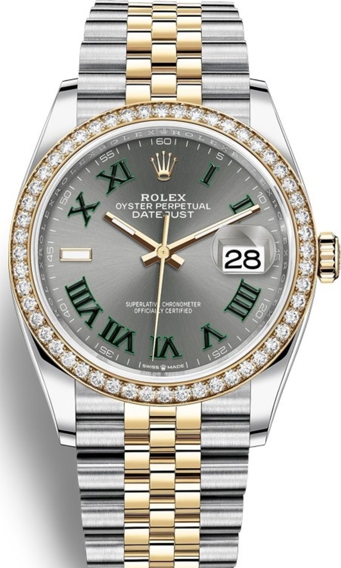 Rolex 126283rbr-0021 Datejust Ladies 36 mm Steel and Yellow Gold