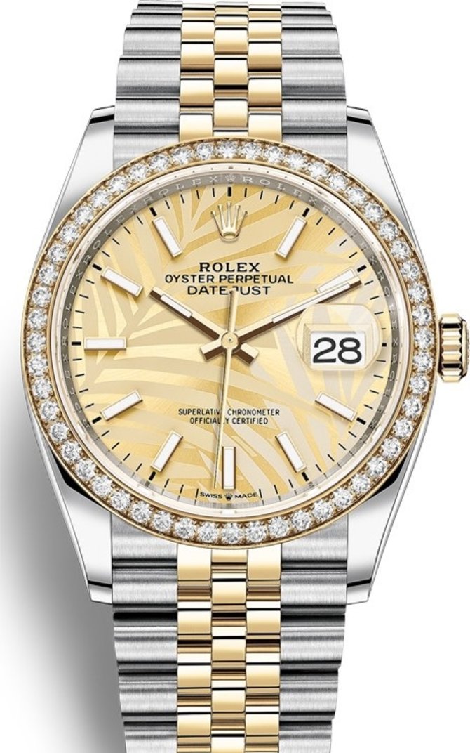Rolex 126283rbr-0023 Datejust Ladies 36 mm Steel and Yellow Gold