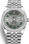 Rolex Datejust Ladies 126284rbr-0037 36 mm Steel and White Gold