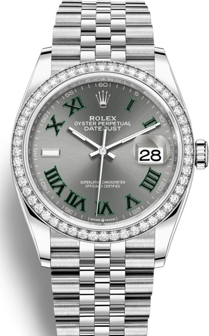 Rolex 126284rbr-0037 Datejust Ladies 36 mm Steel and White Gold