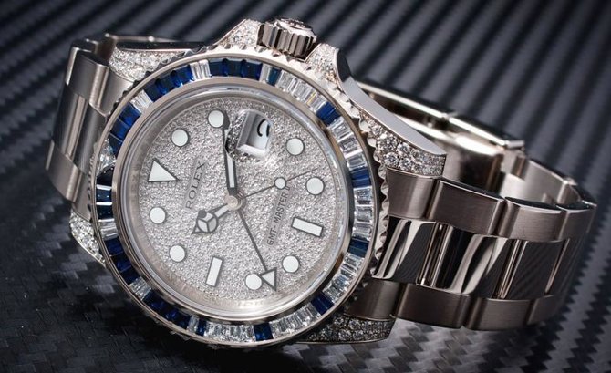 Rolex 116759SA Pave GMT-Master II 40mm White Gold Jewellery - фото 5