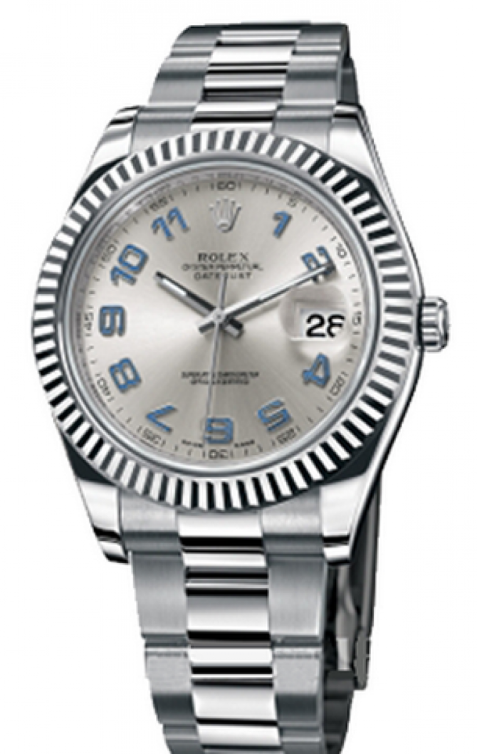 Rolex 116334 silver Datejust Steel and White Gold - фото 1