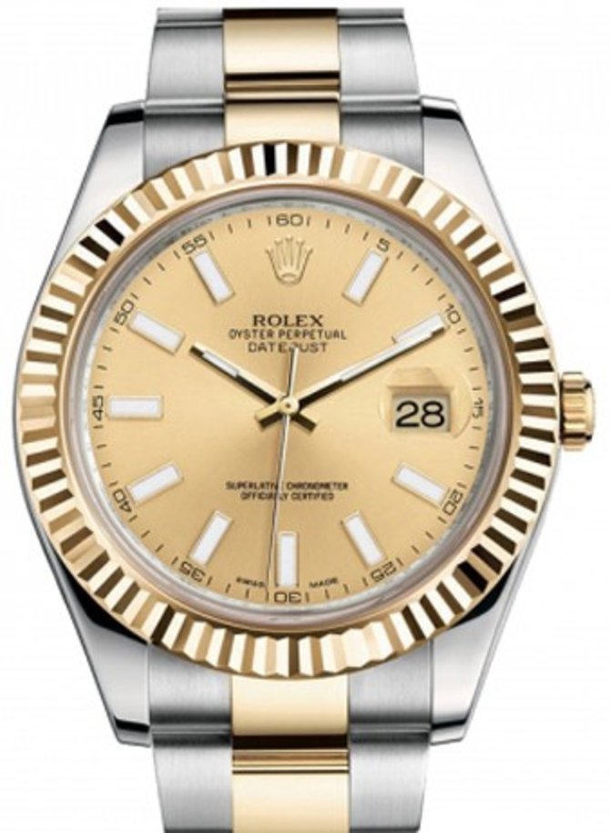 Rolex 116333 chio Datejust Steel and Yellow Gold