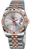 Rolex Datejust 116261 silver Turn-O-Graph Steel and Everose Gold