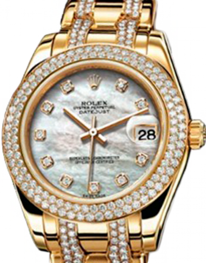 Rolex 81338 white mop d Datejust Ladies Special Edition Yellow Gold - фото 1