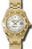 Rolex Datejust Ladies 80318 md Pearlmaster  Yellow Gold