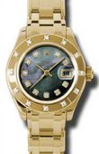 Rolex Datejust Ladies 80318 dkmd Pearlmaster Yellow Gold