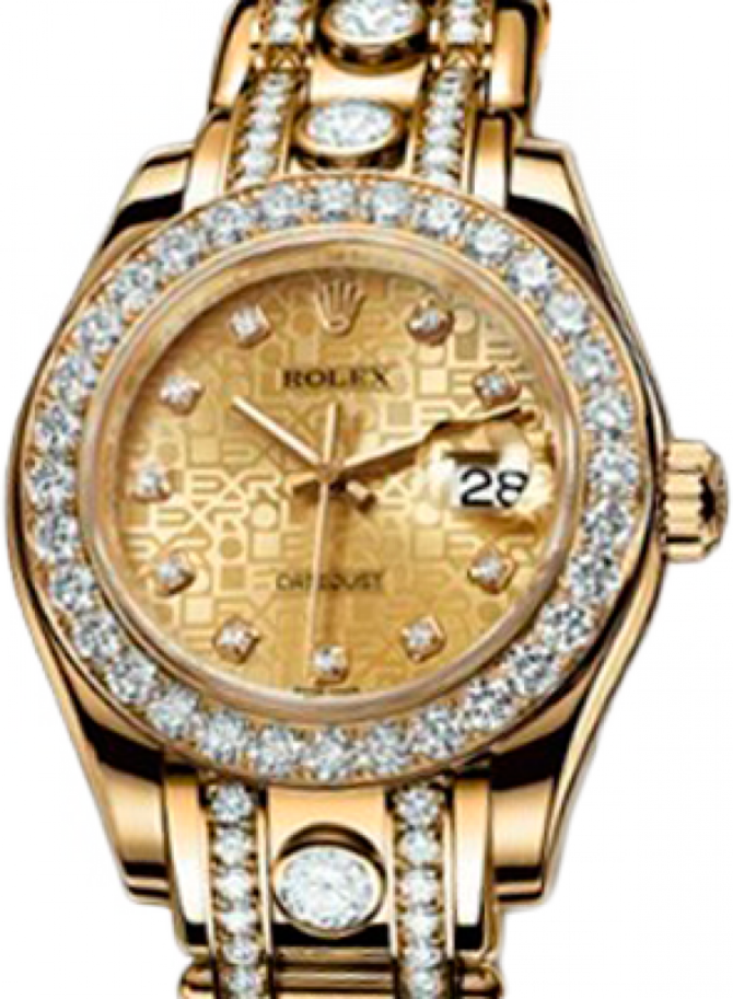 Rolex 80298 champagne d Datejust Ladies Pearlmaster Yellow Gold - фото 1