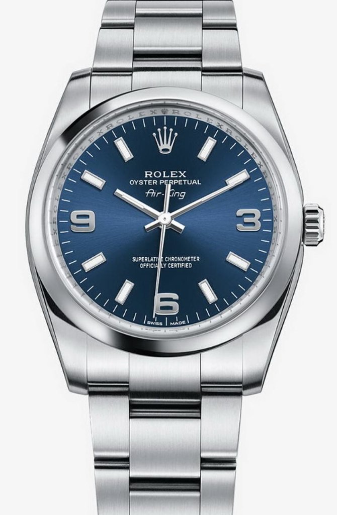 Rolex 114200 Blue Oyster Perpetual Air-King 34mm Steel - фото 1