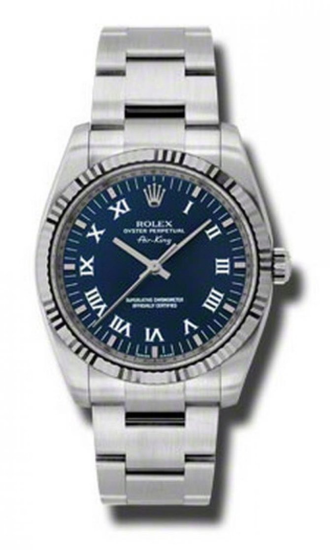Rolex 114234 blro Oyster Perpetual Air-King 34mm Steel and White Gold - фото 1
