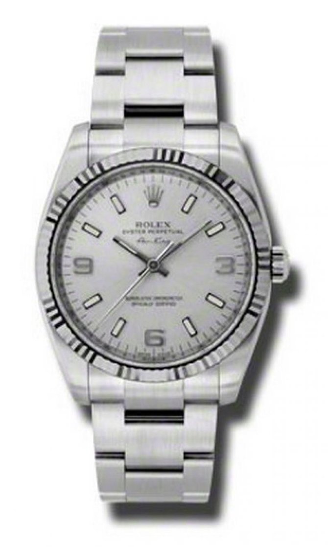 Rolex 114234 slio Oyster Perpetual Air-King 34mm Steel and White Gold - фото 1