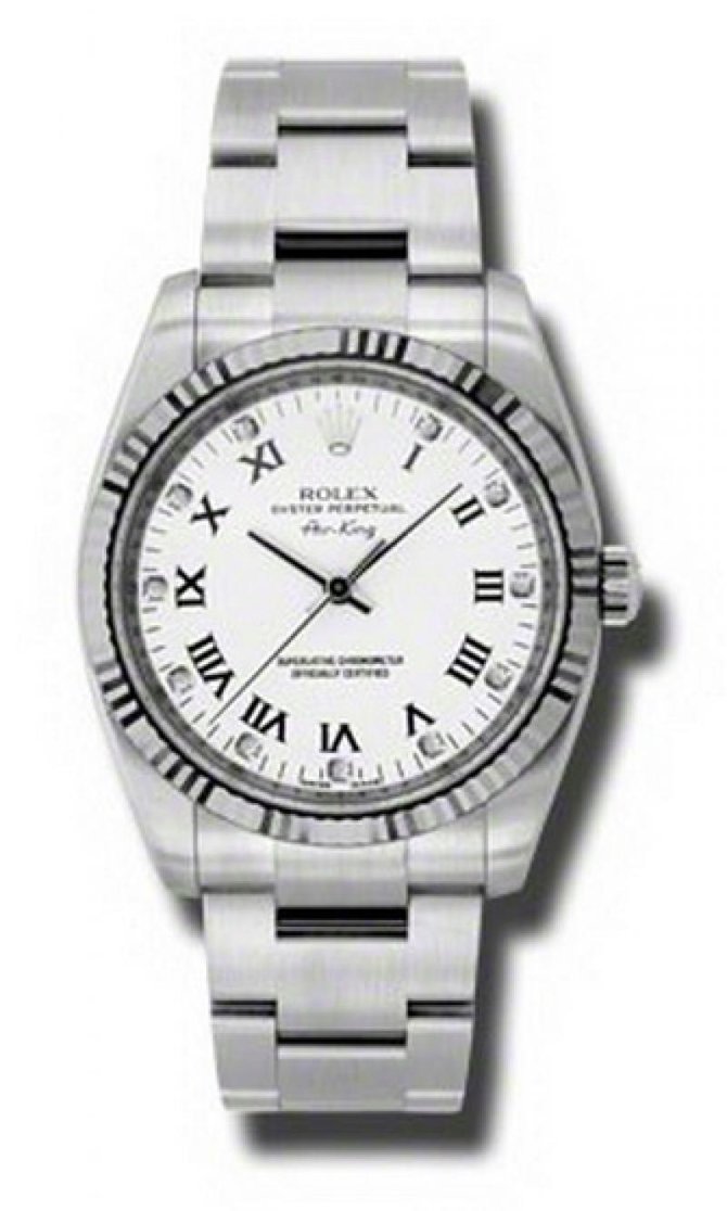 Rolex 114234 wdo Oyster Perpetual Air-King 34mm Steel and White Gold - фото 1