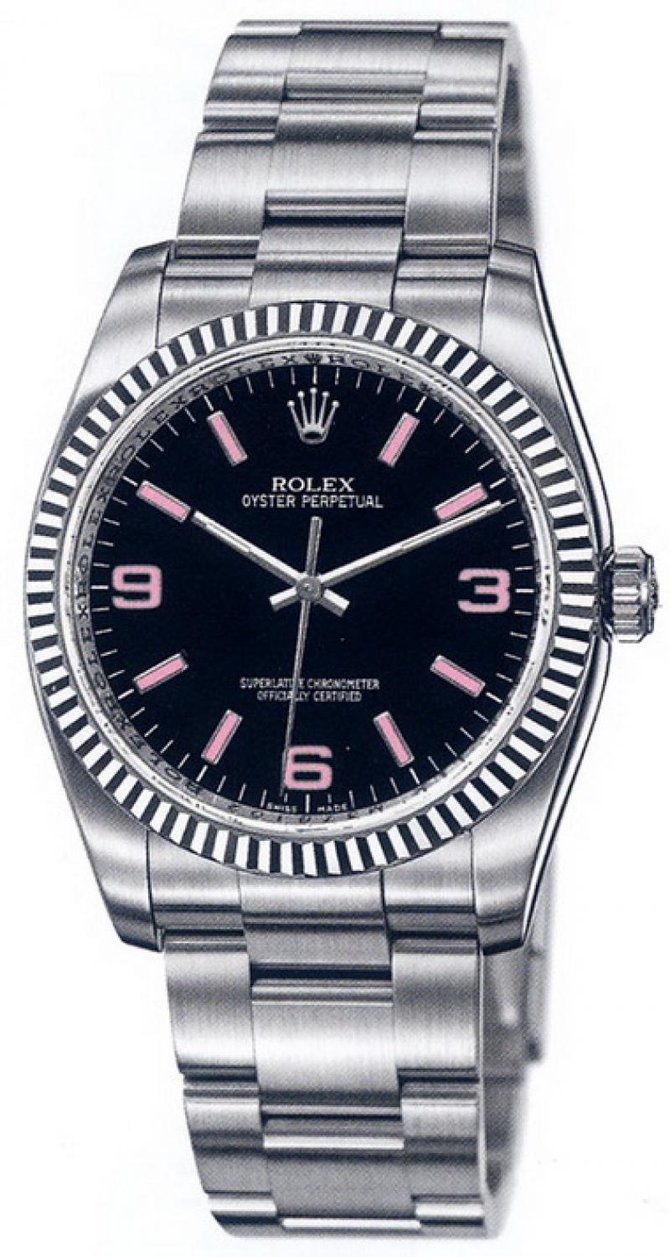 Rolex 116034 Black Oyster Perpetual 36 mm Steel and White Gold - фото 1