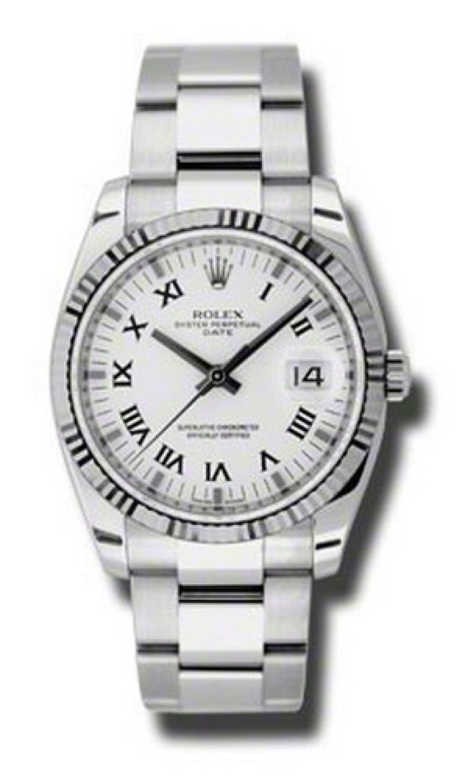 Rolex 115234 wro Oyster Perpetual Steel and White Gold