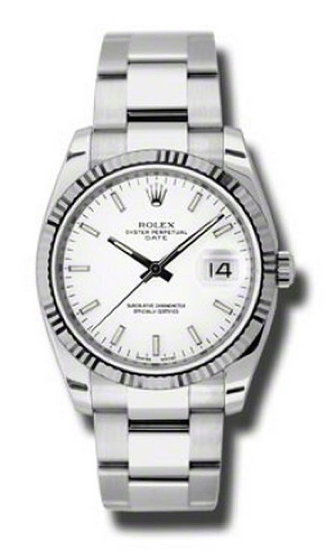 Rolex 115234 wio Oyster Perpetual Steel and White Gold - фото 1