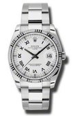 Rolex Oyster Perpetual 115234 White Steel and White Gold
