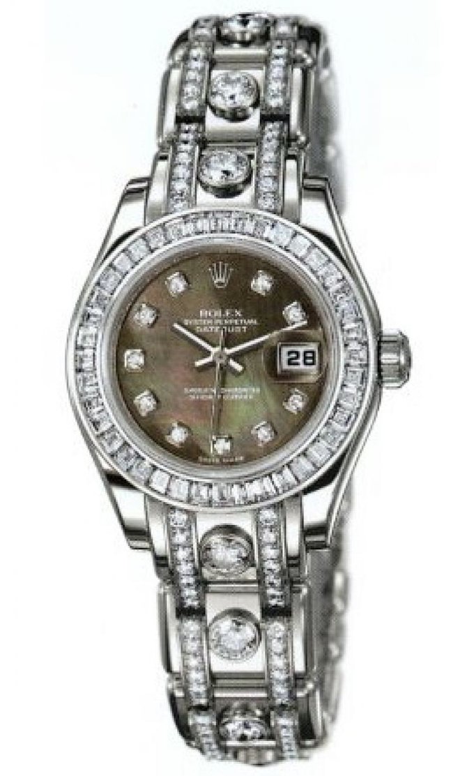 Rolex 80309 BRIL Black MOP D Datejust Ladies Pearlmaster  White Gold - фото 1