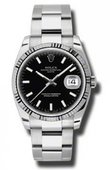 Rolex Oyster Perpetual 115234 bkso Date Steel and White Gold