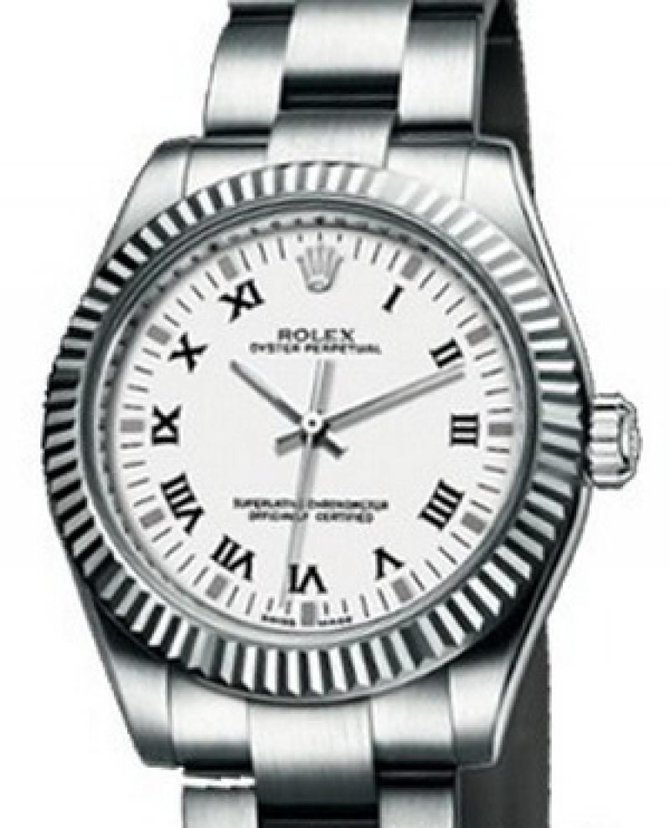 Rolex 177234 White Oyster Perpetual Steel and White Gold - фото 1