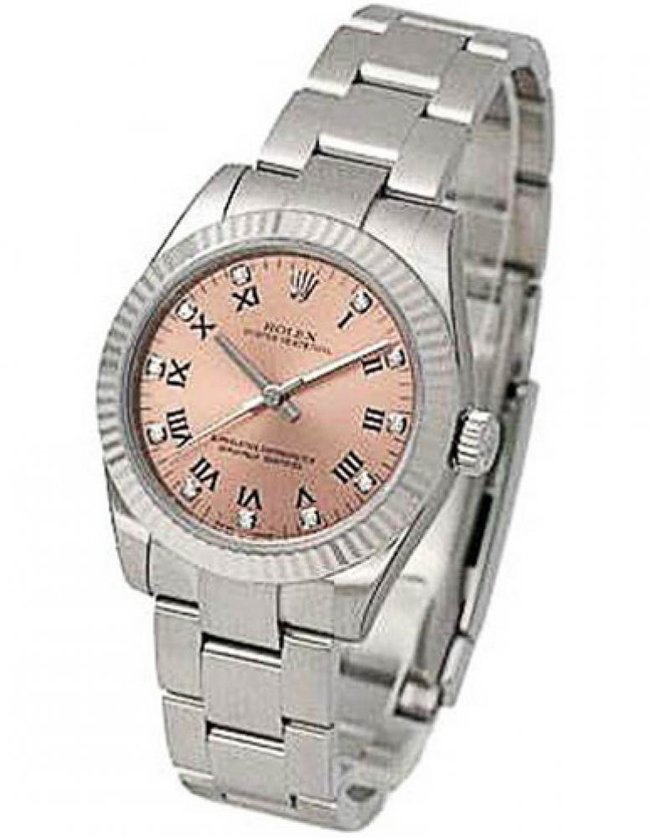 Rolex 177234 Pink D Oyster Perpetual Steel and White Gold - фото 1