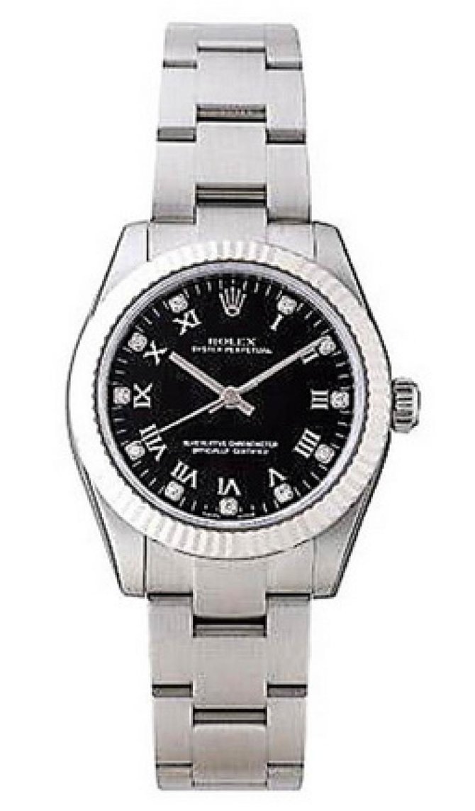 Rolex 177234 Black D Oyster Perpetual Steel and White Gold - фото 1