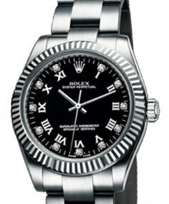 Rolex 177234 Black D Oyster Perpetual Steel and White Gold - фото 2