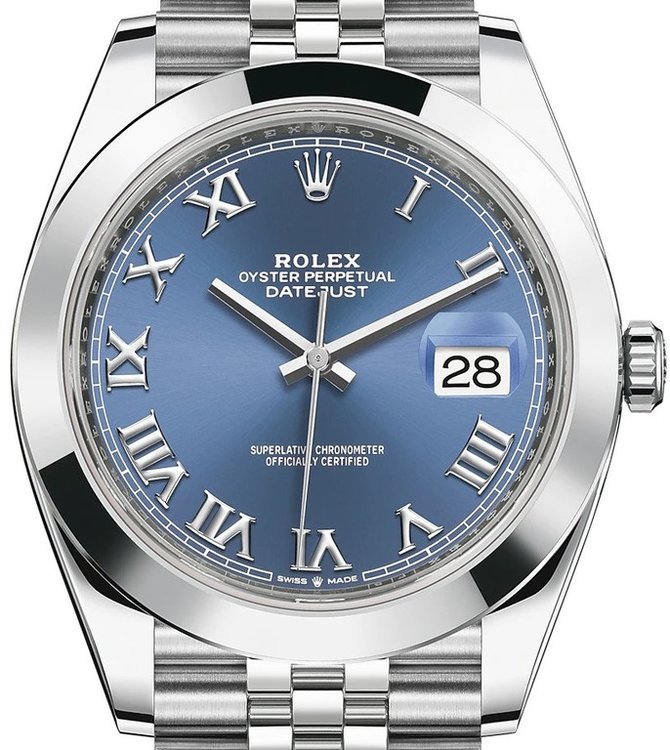 Rolex 126300-0018 Datejust 41 Steel Smooth Bezel Jubilee