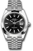 Rolex Часы Rolex Datejust 126300 Black 41 Steel Smooth Bezel Jubilee