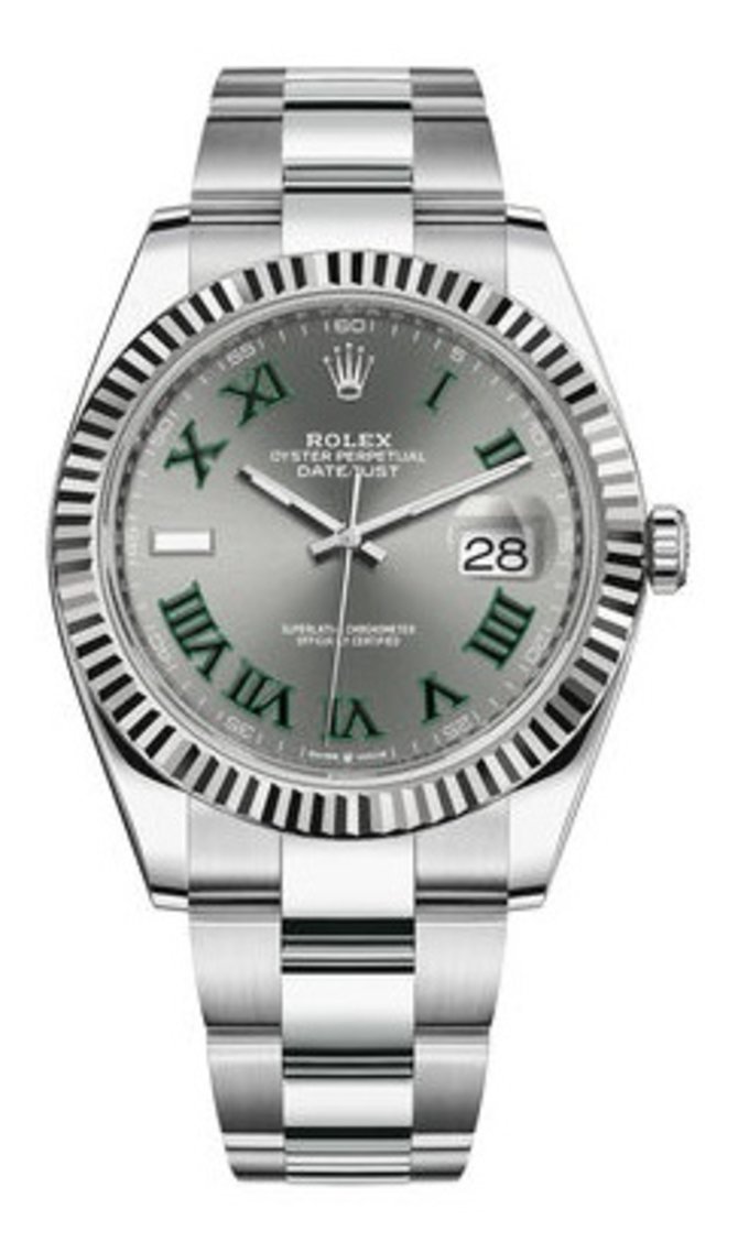 Rolex 126334 Slate Datejust 41 White Rolesor Oyster