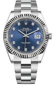 Rolex Datejust 126334 Blue set with diamonds 41 White Rolesor Oyster