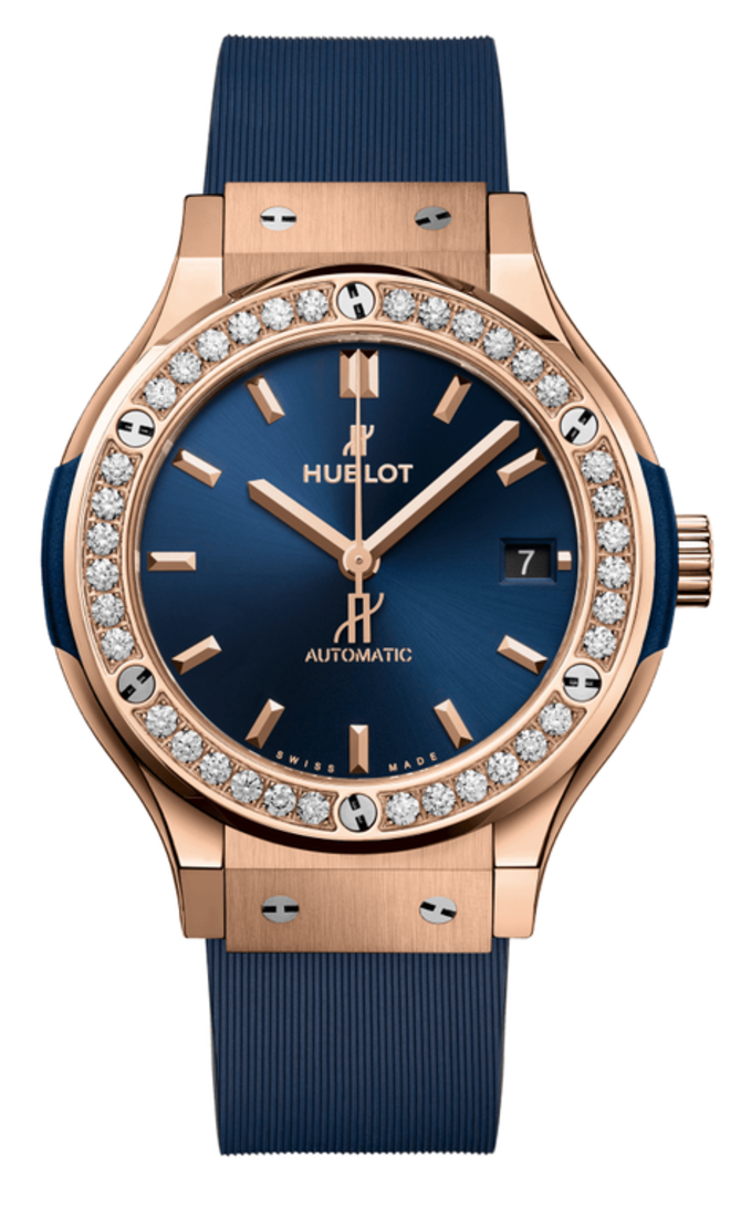 Hublot 565.OX.7180.RX.1204 Classic Fusion King Gold Blue Diamonds