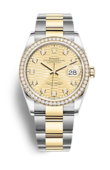 Rolex Часы Rolex Datejust m126283rbr-0032 Oystersteel and Yellow gold Diamonds 36