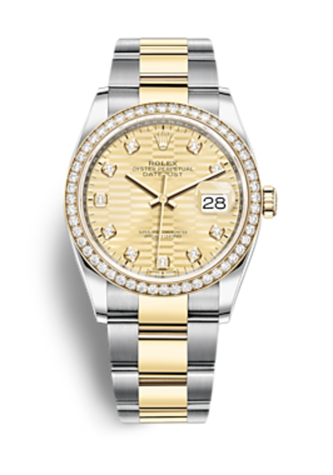 Rolex m126283rbr-0032 Datejust Oystersteel and Yellow gold Diamonds 36