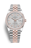 Rolex Datejust m126281rbr-0027 Oystersteel Everose gold and Diamonds