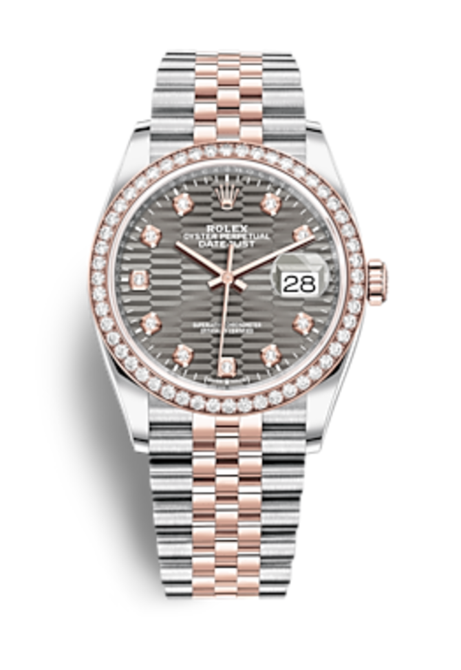 Rolex m126281rbr-0029 Datejust Oystersteel Everose gold and Diamonds