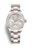 Rolex Datejust m278381rbr-0031 Oystersteel Everose gold and Diamonds